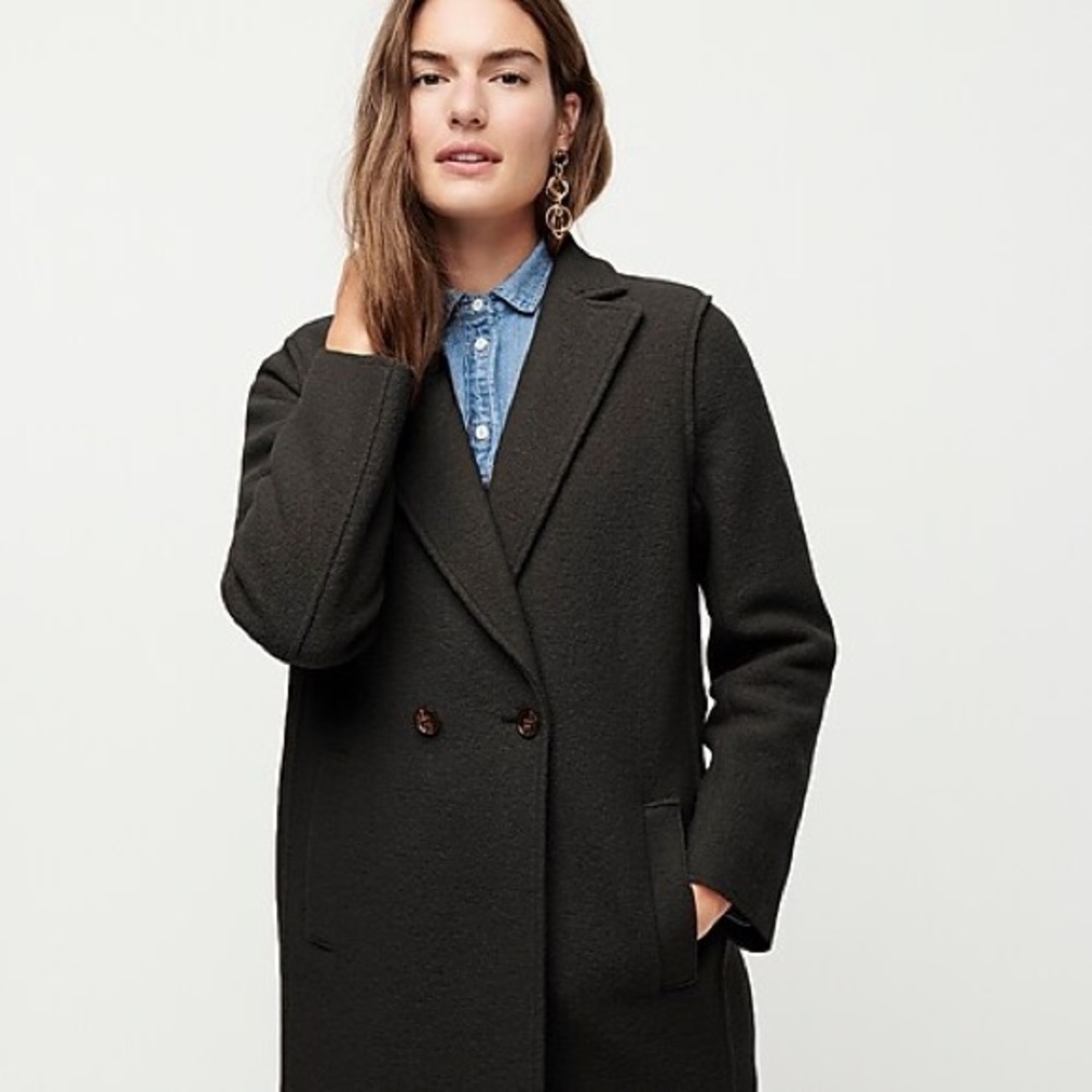 JCrew Daphne Topcoat in Italian Boiled Wool